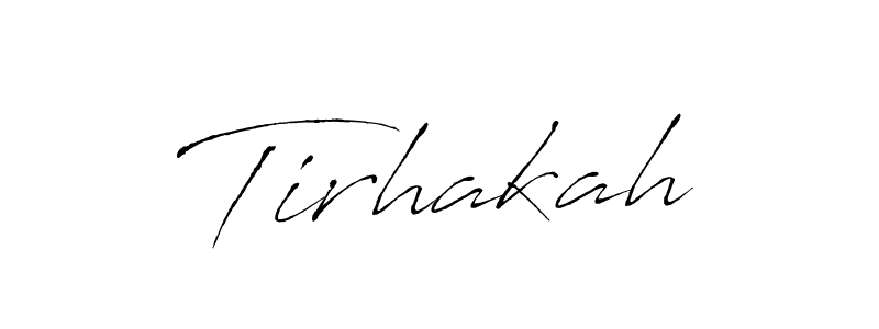 Use a signature maker to create a handwritten signature online. With this signature software, you can design (Antro_Vectra) your own signature for name Tirhakah. Tirhakah signature style 6 images and pictures png