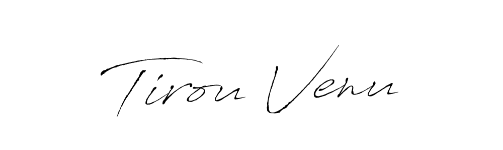 Antro_Vectra is a professional signature style that is perfect for those who want to add a touch of class to their signature. It is also a great choice for those who want to make their signature more unique. Get Tirou Venu name to fancy signature for free. Tirou Venu signature style 6 images and pictures png