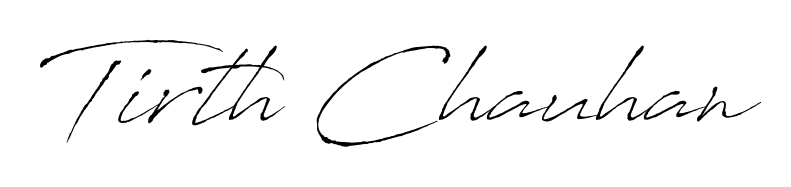 Create an unforgettable impression when signing with Tirth Chauhan name styled in Antro_Vectra typography. 100% free online generator. Tirth Chauhan signature style 6 images and pictures png