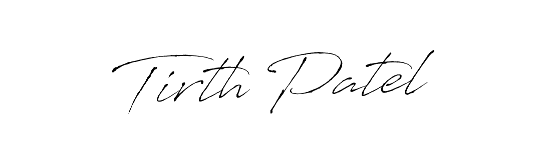 How to make Tirth Patel signature? Antro_Vectra is a professional autograph style. Create handwritten signature for Tirth Patel name. Tirth Patel signature style 6 images and pictures png