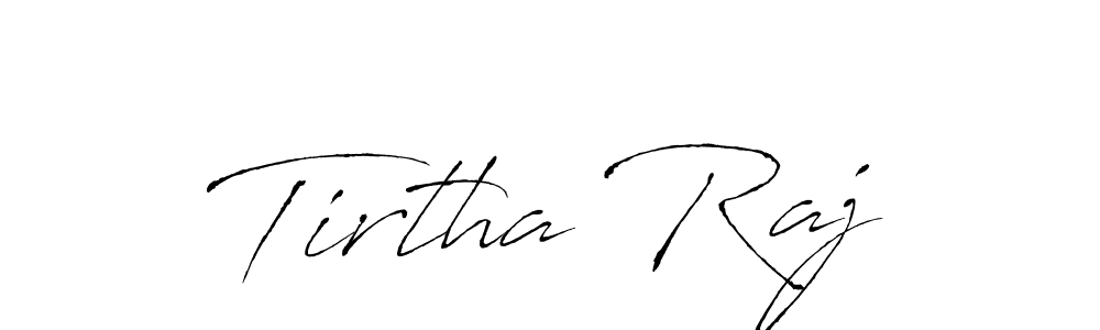 Antro_Vectra is a professional signature style that is perfect for those who want to add a touch of class to their signature. It is also a great choice for those who want to make their signature more unique. Get Tirtha Raj name to fancy signature for free. Tirtha Raj signature style 6 images and pictures png