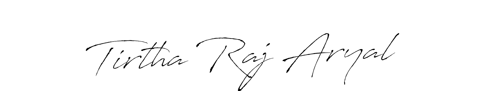 Create a beautiful signature design for name Tirtha Raj Aryal. With this signature (Antro_Vectra) fonts, you can make a handwritten signature for free. Tirtha Raj Aryal signature style 6 images and pictures png