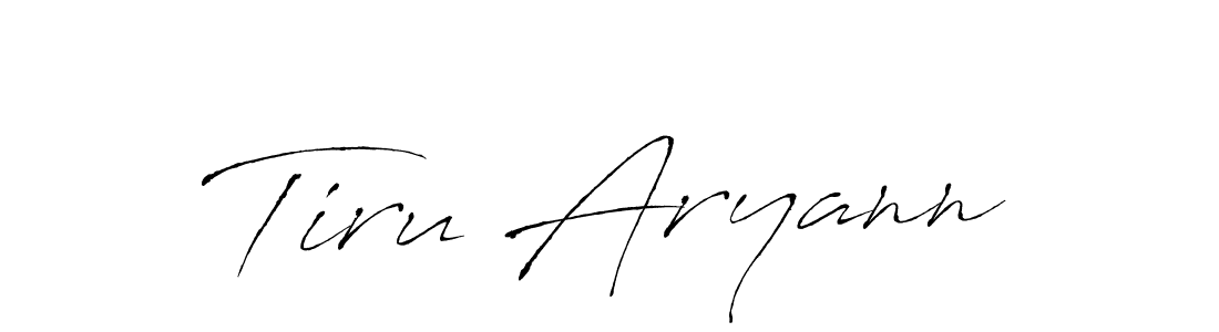 Also we have Tiru Aryann name is the best signature style. Create professional handwritten signature collection using Antro_Vectra autograph style. Tiru Aryann signature style 6 images and pictures png