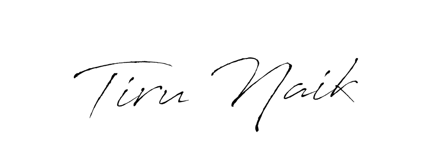 Use a signature maker to create a handwritten signature online. With this signature software, you can design (Antro_Vectra) your own signature for name Tiru Naik. Tiru Naik signature style 6 images and pictures png