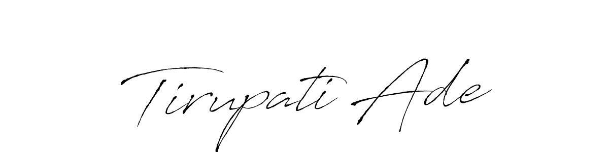 Similarly Antro_Vectra is the best handwritten signature design. Signature creator online .You can use it as an online autograph creator for name Tirupati Ade. Tirupati Ade signature style 6 images and pictures png