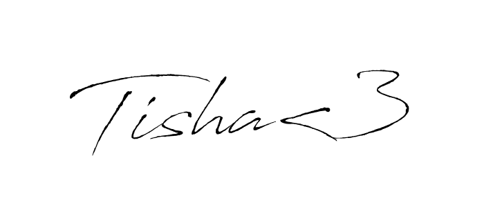 Also You can easily find your signature by using the search form. We will create Tisha<3 name handwritten signature images for you free of cost using Antro_Vectra sign style. Tisha<3 signature style 6 images and pictures png