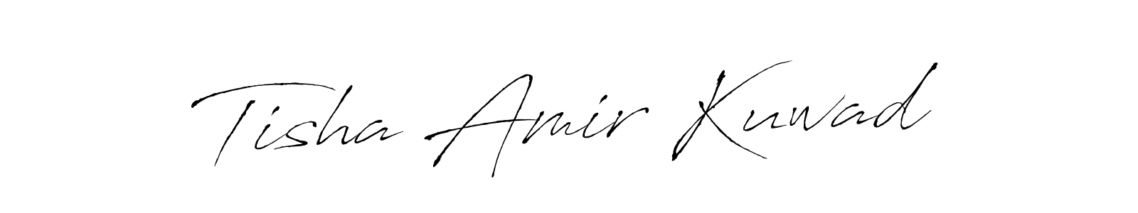 Tisha Amir Kuwad stylish signature style. Best Handwritten Sign (Antro_Vectra) for my name. Handwritten Signature Collection Ideas for my name Tisha Amir Kuwad. Tisha Amir Kuwad signature style 6 images and pictures png