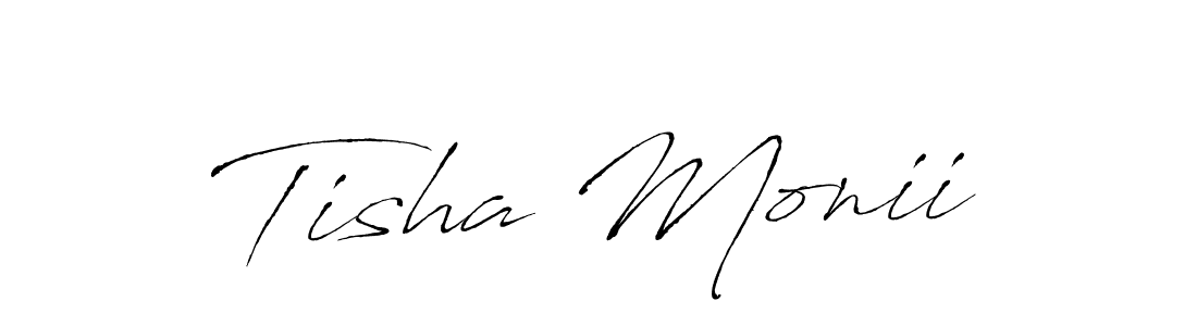 Also You can easily find your signature by using the search form. We will create Tisha Monii name handwritten signature images for you free of cost using Antro_Vectra sign style. Tisha Monii signature style 6 images and pictures png