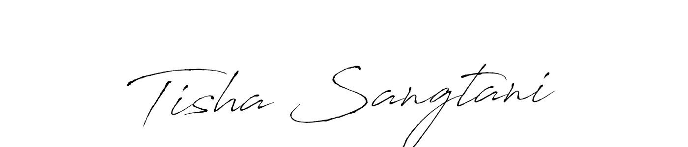 Similarly Antro_Vectra is the best handwritten signature design. Signature creator online .You can use it as an online autograph creator for name Tisha Sangtani. Tisha Sangtani signature style 6 images and pictures png