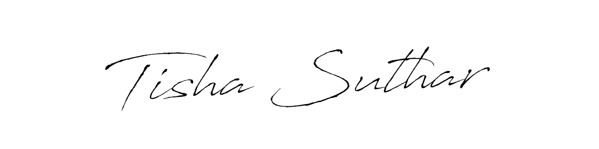 Make a beautiful signature design for name Tisha Suthar. With this signature (Antro_Vectra) style, you can create a handwritten signature for free. Tisha Suthar signature style 6 images and pictures png