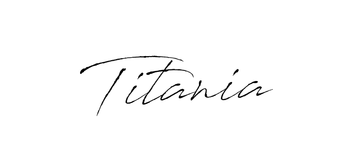 Titania stylish signature style. Best Handwritten Sign (Antro_Vectra) for my name. Handwritten Signature Collection Ideas for my name Titania. Titania signature style 6 images and pictures png