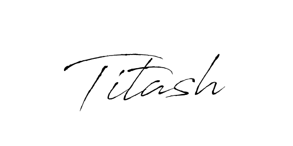 Titash stylish signature style. Best Handwritten Sign (Antro_Vectra) for my name. Handwritten Signature Collection Ideas for my name Titash. Titash signature style 6 images and pictures png