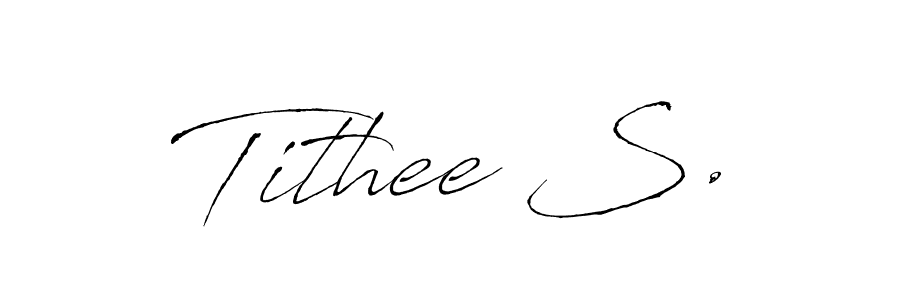 It looks lik you need a new signature style for name Tithee S.. Design unique handwritten (Antro_Vectra) signature with our free signature maker in just a few clicks. Tithee S. signature style 6 images and pictures png