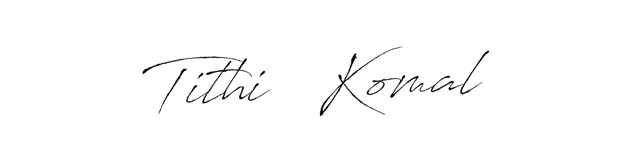 Once you've used our free online signature maker to create your best signature Antro_Vectra style, it's time to enjoy all of the benefits that Tithi   Komal name signing documents. Tithi   Komal signature style 6 images and pictures png