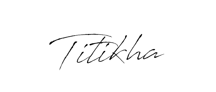 You should practise on your own different ways (Antro_Vectra) to write your name (Titikha) in signature. don't let someone else do it for you. Titikha signature style 6 images and pictures png