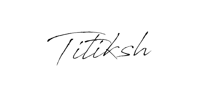 Antro_Vectra is a professional signature style that is perfect for those who want to add a touch of class to their signature. It is also a great choice for those who want to make their signature more unique. Get Titiksh name to fancy signature for free. Titiksh signature style 6 images and pictures png