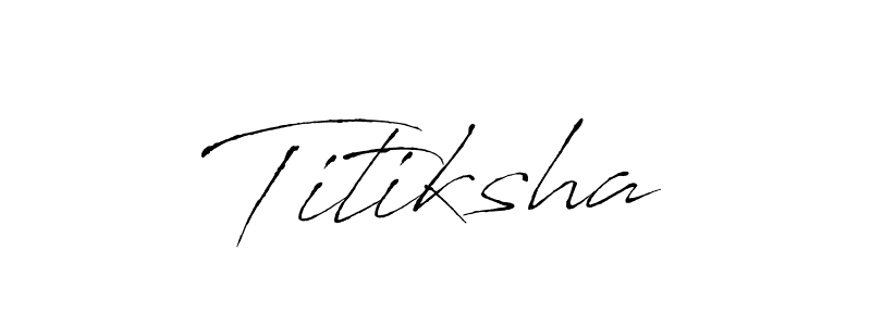 How to make Titiksha name signature. Use Antro_Vectra style for creating short signs online. This is the latest handwritten sign. Titiksha signature style 6 images and pictures png