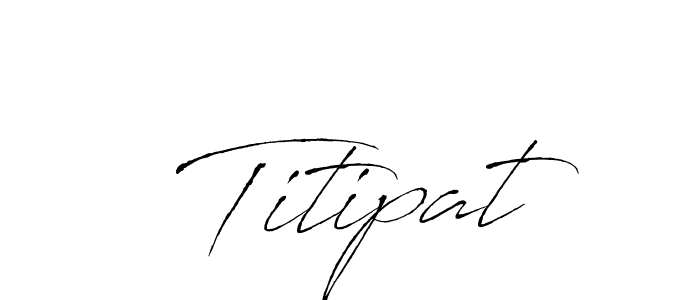 The best way (Antro_Vectra) to make a short signature is to pick only two or three words in your name. The name Titipat include a total of six letters. For converting this name. Titipat signature style 6 images and pictures png