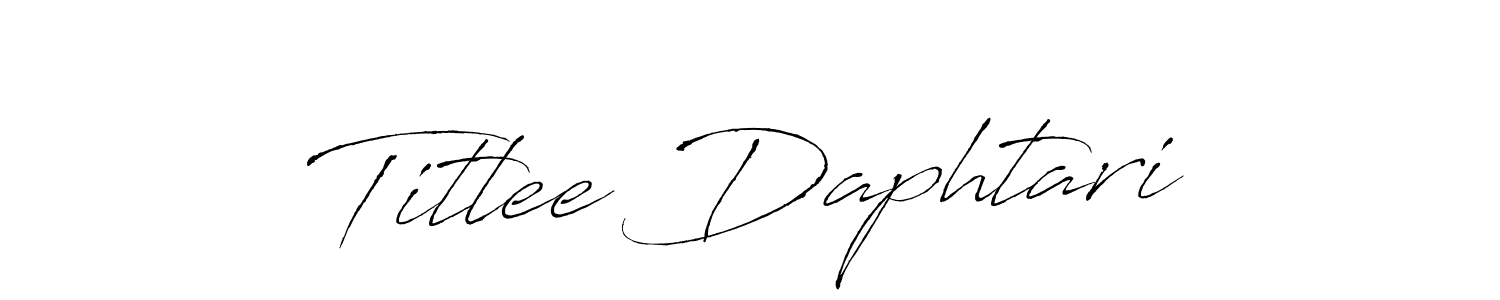 Check out images of Autograph of Titlee Daphtari name. Actor Titlee Daphtari Signature Style. Antro_Vectra is a professional sign style online. Titlee Daphtari signature style 6 images and pictures png