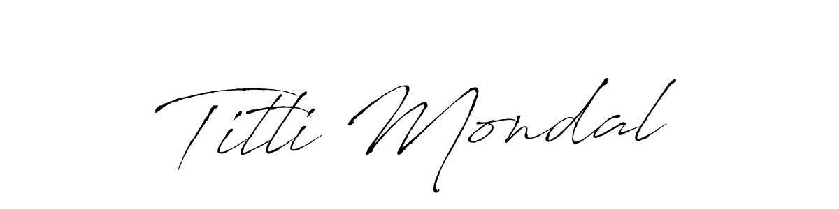 The best way (Antro_Vectra) to make a short signature is to pick only two or three words in your name. The name Titli Mondal include a total of six letters. For converting this name. Titli Mondal signature style 6 images and pictures png