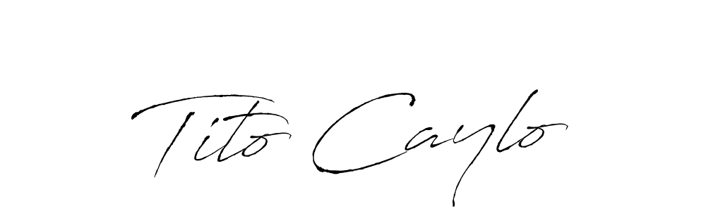 Use a signature maker to create a handwritten signature online. With this signature software, you can design (Antro_Vectra) your own signature for name Tito Caylo. Tito Caylo signature style 6 images and pictures png