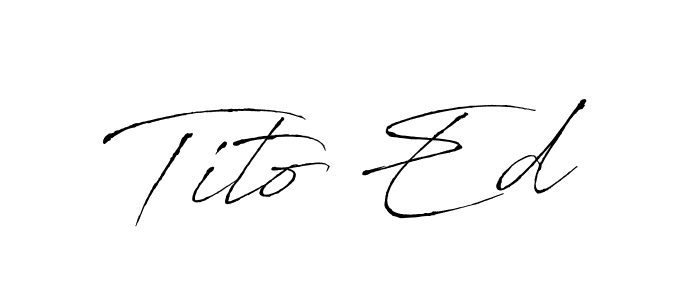 Make a beautiful signature design for name Tito Ed. With this signature (Antro_Vectra) style, you can create a handwritten signature for free. Tito Ed signature style 6 images and pictures png