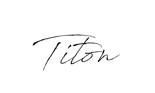 Use a signature maker to create a handwritten signature online. With this signature software, you can design (Antro_Vectra) your own signature for name Titon. Titon signature style 6 images and pictures png