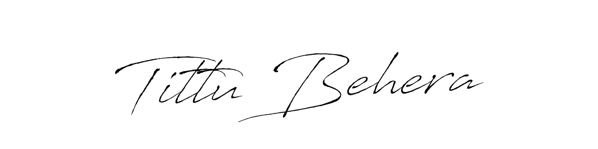 Use a signature maker to create a handwritten signature online. With this signature software, you can design (Antro_Vectra) your own signature for name Tittu Behera. Tittu Behera signature style 6 images and pictures png
