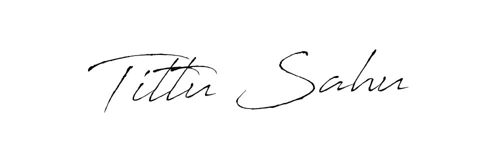 Similarly Antro_Vectra is the best handwritten signature design. Signature creator online .You can use it as an online autograph creator for name Tittu Sahu. Tittu Sahu signature style 6 images and pictures png