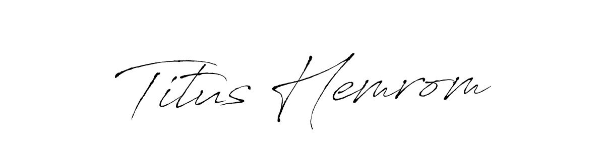 You can use this online signature creator to create a handwritten signature for the name Titus Hemrom. This is the best online autograph maker. Titus Hemrom signature style 6 images and pictures png
