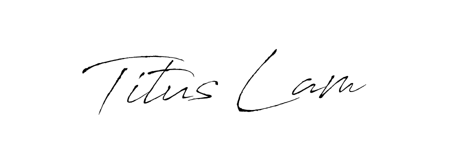 Use a signature maker to create a handwritten signature online. With this signature software, you can design (Antro_Vectra) your own signature for name Titus Lam. Titus Lam signature style 6 images and pictures png