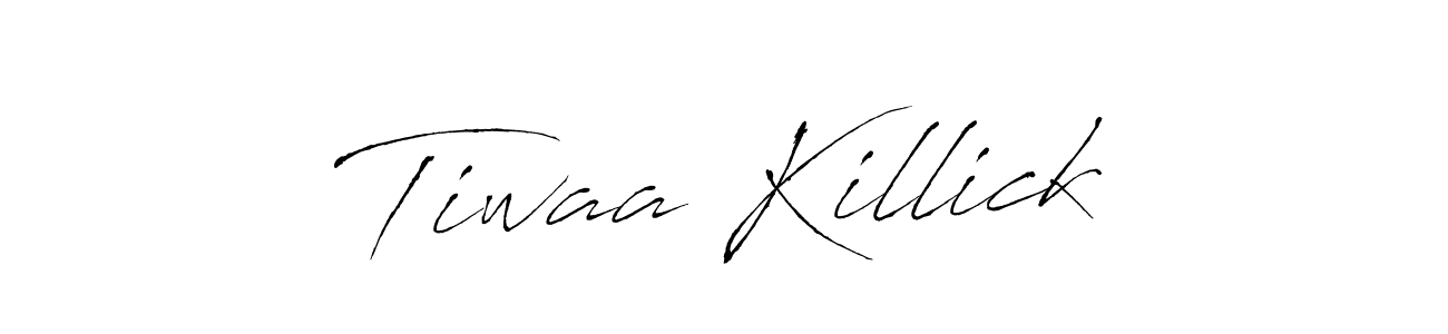 Also You can easily find your signature by using the search form. We will create Tiwaa Killick name handwritten signature images for you free of cost using Antro_Vectra sign style. Tiwaa Killick signature style 6 images and pictures png