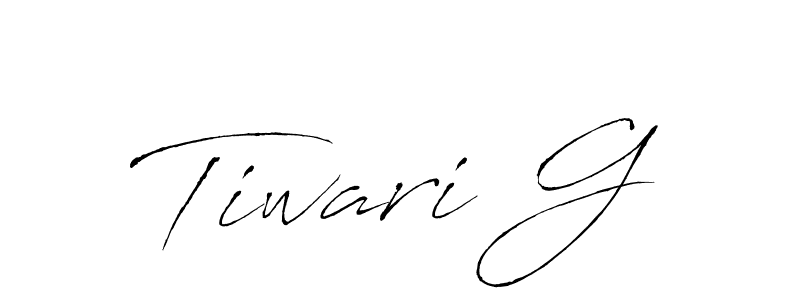 Tiwari G stylish signature style. Best Handwritten Sign (Antro_Vectra) for my name. Handwritten Signature Collection Ideas for my name Tiwari G. Tiwari G signature style 6 images and pictures png