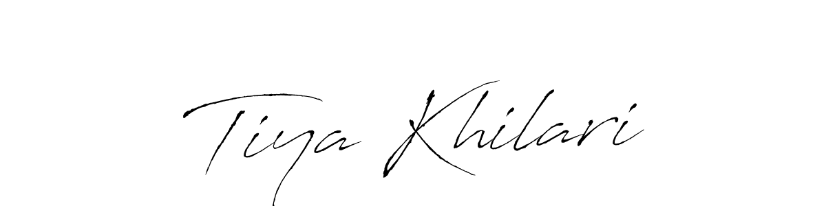 Create a beautiful signature design for name Tiya Khilari. With this signature (Antro_Vectra) fonts, you can make a handwritten signature for free. Tiya Khilari signature style 6 images and pictures png