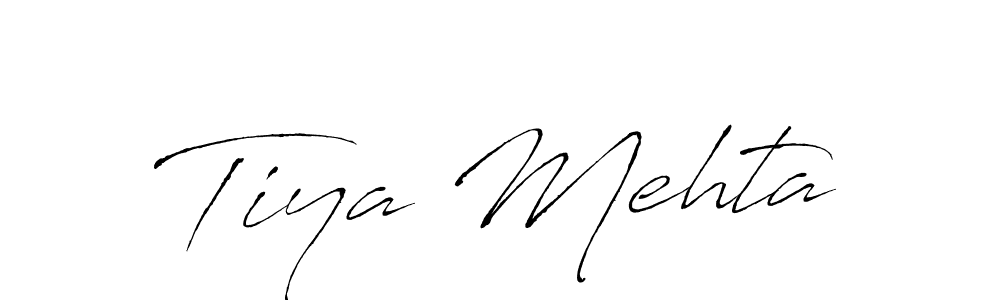 Create a beautiful signature design for name Tiya Mehta. With this signature (Antro_Vectra) fonts, you can make a handwritten signature for free. Tiya Mehta signature style 6 images and pictures png