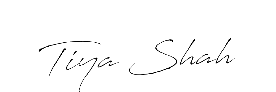 Make a beautiful signature design for name Tiya Shah. With this signature (Antro_Vectra) style, you can create a handwritten signature for free. Tiya Shah signature style 6 images and pictures png