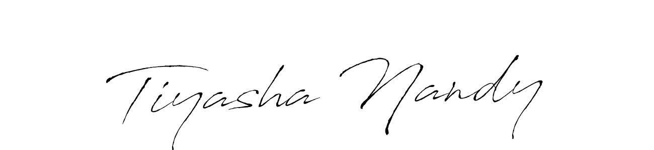 How to make Tiyasha Nandy name signature. Use Antro_Vectra style for creating short signs online. This is the latest handwritten sign. Tiyasha Nandy signature style 6 images and pictures png