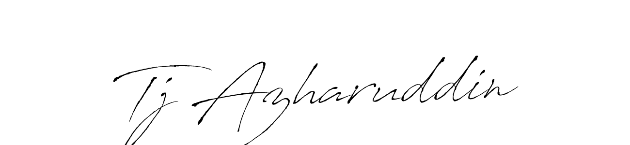 Tj Azharuddin stylish signature style. Best Handwritten Sign (Antro_Vectra) for my name. Handwritten Signature Collection Ideas for my name Tj Azharuddin. Tj Azharuddin signature style 6 images and pictures png