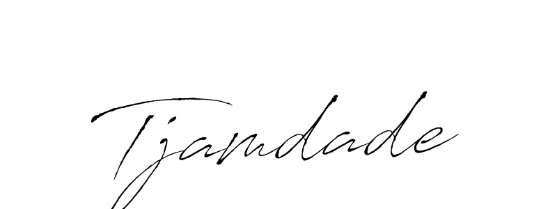 Make a beautiful signature design for name Tjamdade. With this signature (Antro_Vectra) style, you can create a handwritten signature for free. Tjamdade signature style 6 images and pictures png