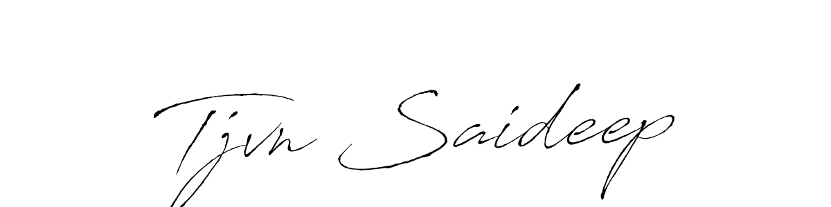 Also You can easily find your signature by using the search form. We will create Tjvn Saideep name handwritten signature images for you free of cost using Antro_Vectra sign style. Tjvn Saideep signature style 6 images and pictures png