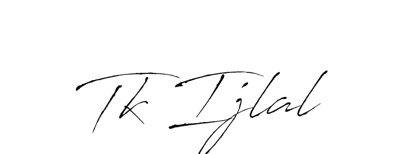 Tk Ijlal stylish signature style. Best Handwritten Sign (Antro_Vectra) for my name. Handwritten Signature Collection Ideas for my name Tk Ijlal. Tk Ijlal signature style 6 images and pictures png