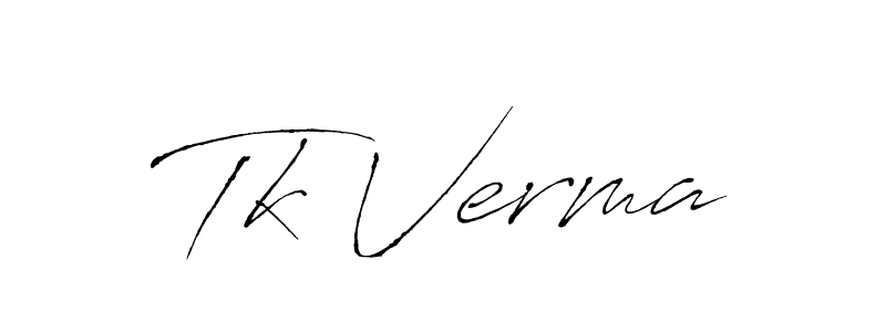 Antro_Vectra is a professional signature style that is perfect for those who want to add a touch of class to their signature. It is also a great choice for those who want to make their signature more unique. Get Tk Verma name to fancy signature for free. Tk Verma signature style 6 images and pictures png