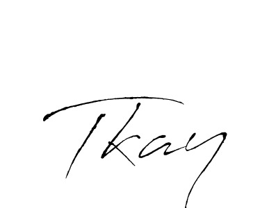 The best way (Antro_Vectra) to make a short signature is to pick only two or three words in your name. The name Tkay include a total of six letters. For converting this name. Tkay signature style 6 images and pictures png
