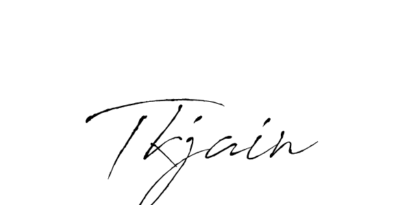 Design your own signature with our free online signature maker. With this signature software, you can create a handwritten (Antro_Vectra) signature for name Tkjain. Tkjain signature style 6 images and pictures png