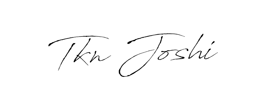 Make a beautiful signature design for name Tkn Joshi. With this signature (Antro_Vectra) style, you can create a handwritten signature for free. Tkn Joshi signature style 6 images and pictures png