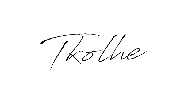 Make a beautiful signature design for name Tkolhe. With this signature (Antro_Vectra) style, you can create a handwritten signature for free. Tkolhe signature style 6 images and pictures png
