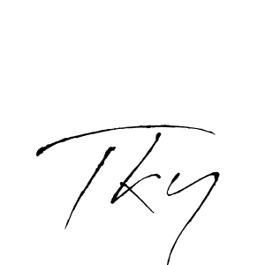 Make a beautiful signature design for name Tky. With this signature (Antro_Vectra) style, you can create a handwritten signature for free. Tky signature style 6 images and pictures png