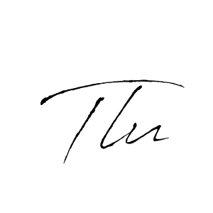 How to make Tlu signature? Antro_Vectra is a professional autograph style. Create handwritten signature for Tlu name. Tlu signature style 6 images and pictures png