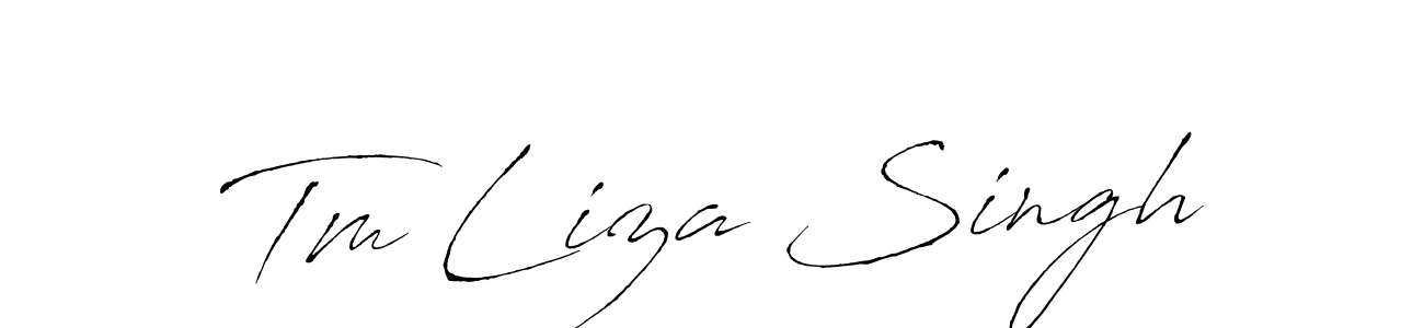 Also You can easily find your signature by using the search form. We will create Tm Liza Singh name handwritten signature images for you free of cost using Antro_Vectra sign style. Tm Liza Singh signature style 6 images and pictures png