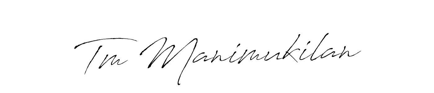 It looks lik you need a new signature style for name Tm Manimukilan. Design unique handwritten (Antro_Vectra) signature with our free signature maker in just a few clicks. Tm Manimukilan signature style 6 images and pictures png
